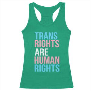 Trans Rights Racerback Tank Top Human Rights Transgender Pride Gender Equality TS10 Irish Green Print Your Wear