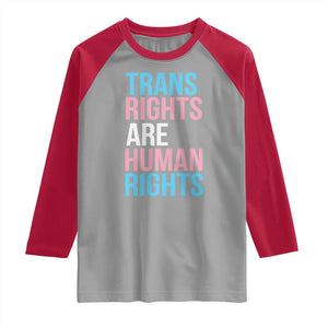 Trans Rights Raglan Shirt Human Rights Transgender Pride Gender Equality TS10 Sport Gray Red Print Your Wear
