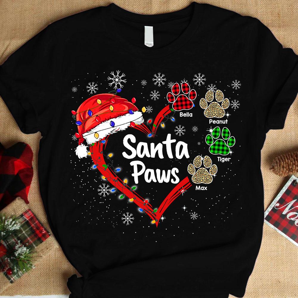 Custom Jeep Shirt Santa Paws Heart, Funny Dog Mom Christmas, Dog Dad CTM Youth Custom - Printyourwear