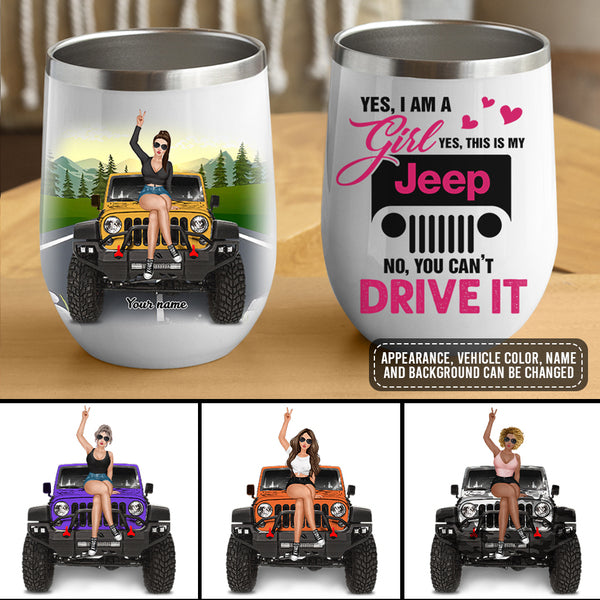 Personalized JP Wine Tumbler This Is My Gladiator You Cant Drive It CTM 12 OZ Custom - Printyourwear