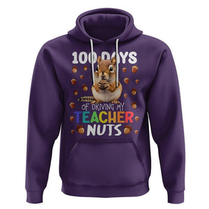 100 Days of School Chipmunk Hoodie Driving My Teacher Nuts TS02 Purple Printyourwear