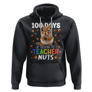 100 Days of School Chipmunk Hoodie Driving My Teacher Nuts TS02 Black Printyourwear