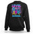 100 Days of School Gamer Sweatshirt Level 100 Unlocked Neon Game Controller TS02 Black Printyourwear