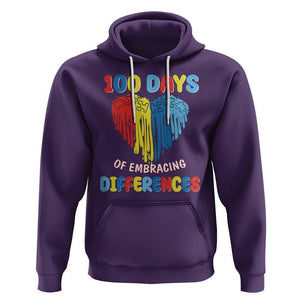 100 Days of School IEP Hoodie Embrace Differences Neurodiversity Autism ADHD Awareness TS02 Purple Printyourwear