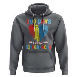 100 Days of School IEP Hoodie Embrace Differences Neurodiversity Autism ADHD Awareness TS02 Charcoal Printyourwear