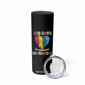 100 Days of School IEP Skinny Tumbler Embrace Differences Neurodiversity Autism Acceptance ADHD Awareness TB02 Printyourwear