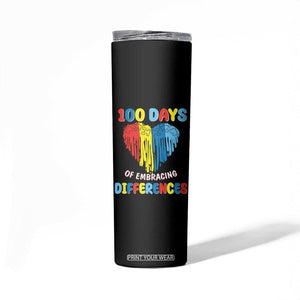 100 Days of School IEP Skinny Tumbler Embrace Differences Neurodiversity Autism Acceptance ADHD Awareness TB02 Printyourwear