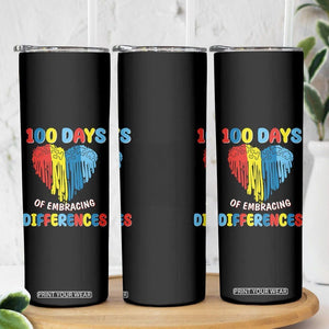 100 Days of School IEP Skinny Tumbler Embrace Differences Neurodiversity Autism Acceptance ADHD Awareness TB02 Printyourwear