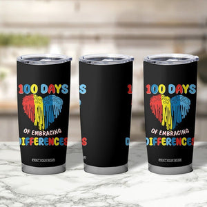 100 Days of School IEP Tumbler Cup Embrace Differences Neurodiversity Autism Acceptance ADHD Awareness TB02 Printyourwear