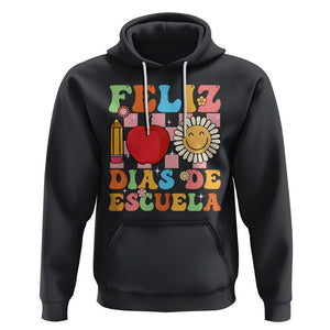 100 Days Of School Spanish Hoodie Feliz 100 Dias De Escuela 100th Day Back To School TS02 Black Printyourwear