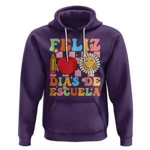 100 Days Of School Spanish Hoodie Feliz 100 Dias De Escuela 100th Day Back To School TS02 Purple Printyourwear