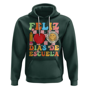 100 Days Of School Spanish Hoodie Feliz 100 Dias De Escuela 100th Day Back To School TS02 Dark Forest Green Printyourwear