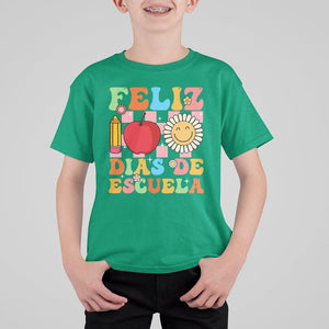 100 Days Of School Spanish T Shirt For Kid Feliz 100 Dias De Escuela 100th Day Back To School TS02 Irish Green Printyourwear