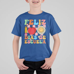 100 Days Of School Spanish T Shirt For Kid Feliz 100 Dias De Escuela 100th Day Back To School TS02 Royal Blue Printyourwear