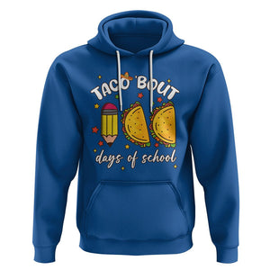 100 Days of School Tacos Hoodie Taco' Bout 100 Days TS02 Royal Blue Printyourwear