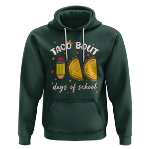 100 Days of School Tacos Hoodie Taco' Bout 100 Days TS02 Dark Forest Green Printyourwear