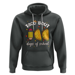 100 Days of School Tacos Hoodie Taco' Bout 100 Days TS02 Dark Heather Printyourwear