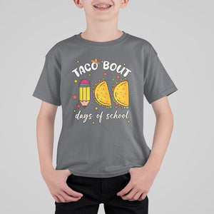 100 Days of School Tacos T Shirt For Kid Taco' Bout 100 Days TS02 Charcoal Printyourwear