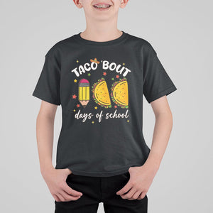 100 Days of School Tacos T Shirt For Kid Taco' Bout 100 Days TS02 Black Printyourwear