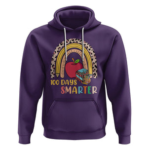 100 Dayth Of School Hoodie 100 Days Smarter Retro Vintage Rainbow TS02 Purple Printyourwear