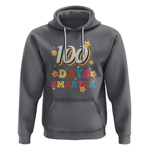 100 Dayth Of School Hoodie Retro 100 Days Smarter Cute Little Stars TS02 Charcoal Printyourwear