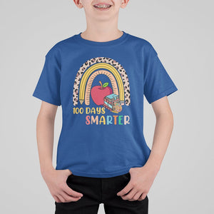 100 Dayth Of School T Shirt For Kid 100 Days Smarter Retro Vintage Rainbow TS02 Royal Blue Printyourwear