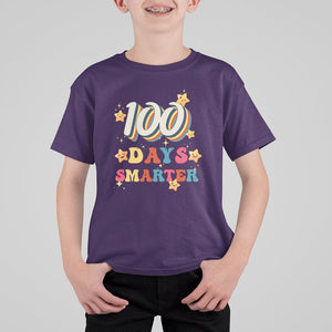 100 Dayth Of School T Shirt For Kid Retro 100 Days Smarter Cute Little Stars TS02 Purple Printyourwear