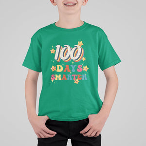 100 Dayth Of School T Shirt For Kid Retro 100 Days Smarter Cute Little Stars TS02 Irish Green Printyourwear