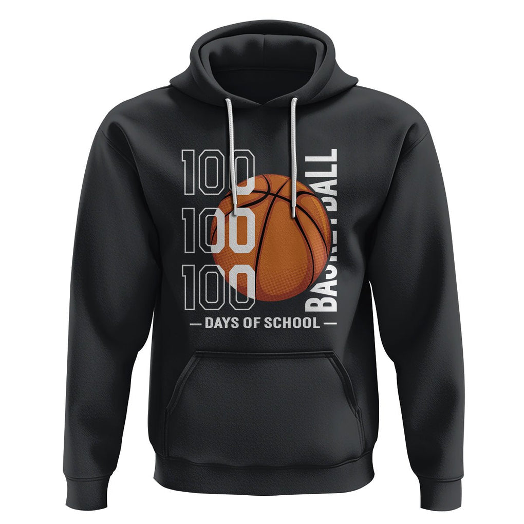 100th Day Of School Basketball Player Hoodie TS09 Black Printyourwear