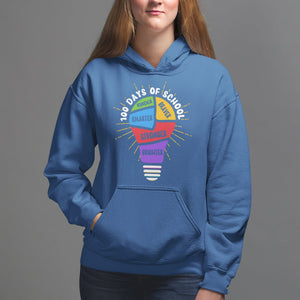 100th Day Of School Hoodie 100 Days Smarter Kinder Stronger Brighter Brave TS09 Royal Blue Printyourwear