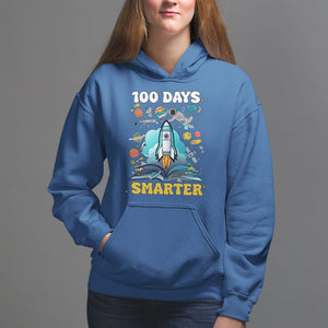 100th Day Of School Hoodie 100 Days Smarter Outer Space Magic Book TS09 Royal Blue Printyourwear