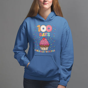 100th Day Of School Hoodie 100 Days Sprinkled With Fun Cupcake Donut TS09 Royal Blue Printyourwear