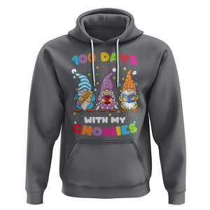 100th Day Of School Hoodie 100 Days With My Gnomies Smarter TS09 Charcoal Printyourwear