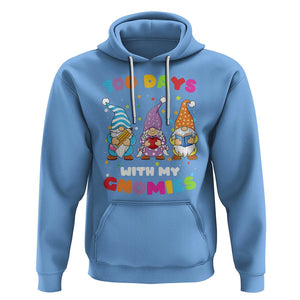 100th Day Of School Hoodie 100 Days With My Gnomies Smarter TS09 Carolina Blue Printyourwear