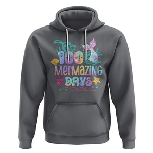 100th Day Of School Hoodie 100 Mermazing Days Mermaid TS09 Charcoal Printyourwear