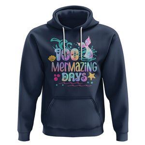 100th Day Of School Hoodie 100 Mermazing Days Mermaid TS09 Navy Printyourwear