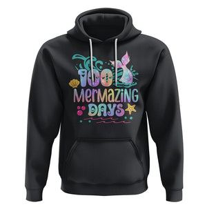 100th Day Of School Hoodie 100 Mermazing Days Mermaid TS09 Black Printyourwear