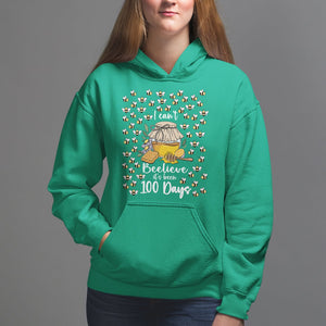 100th Day Of School Hoodie I Can't Beelieve It is 100 Days Smarter Funny Bee TS09 Irish Green Printyourwear