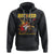 100th Day Of School Hoodie I Rocked 100 Days Funny Rock Lover Guitar TS09 Black Printyourwear