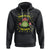 100th Day Of School Hoodie Time Flies Frog 100 Days TS09 Black Printyourwear