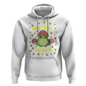 100th Day Of School Hoodie Time Flies Frog 100 Days TS09 White Printyourwear