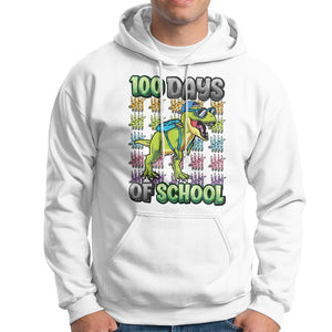 100th Day Of School Smarter Cool Dinosaur Boy Hoodie TS09 White Printyourwear