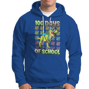 100th Day Of School Smarter Cool Dinosaur Boy Hoodie TS09 Royal Blue Printyourwear