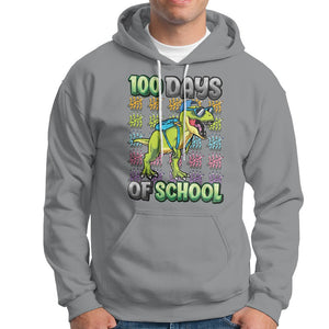 100th Day Of School Smarter Cool Dinosaur Boy Hoodie TS09 Sport Gray Printyourwear