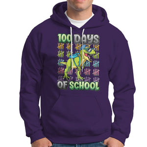 100th Day Of School Smarter Cool Dinosaur Boy Hoodie TS09 Purple Printyourwear