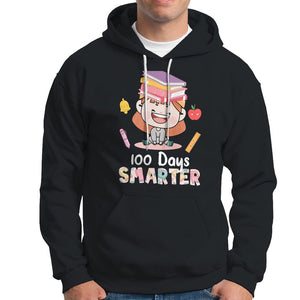 100th Day Of School Smarter Cutte Girl Love Book Hoodie TS09 Black Printyourwear