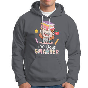 100th Day Of School Smarter Cutte Girl Love Book Hoodie TS09 Charcoal Printyourwear