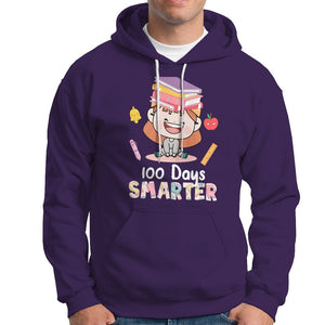 100th Day Of School Smarter Cutte Girl Love Book Hoodie TS09 Purple Printyourwear