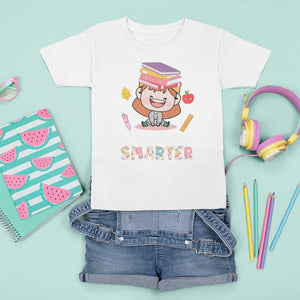 100th Day Of School Smarter Cutte Girl Love Book T Shirt For Kid TS09 White Printyourwear