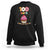 100th Day Of School Sweatshirt 100 Days Sprinkled With Fun Cupcake Donut TS09 Black Printyourwear